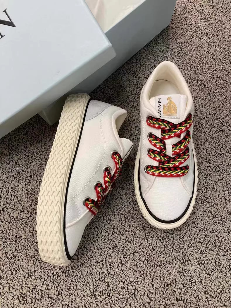 Lanvin Baskets Basses Curbies Thick-soled Shoes White