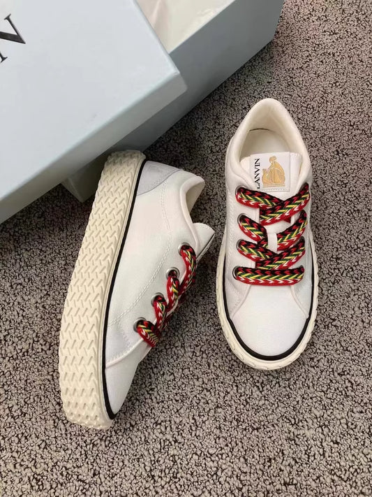Lanvin Baskets Basses Curbies Thick-soled Shoes White