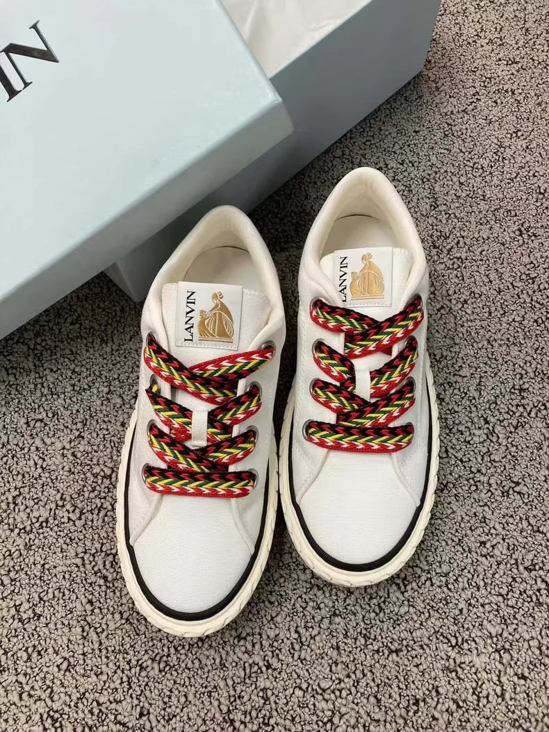 Lanvin Baskets Basses Curbies Thick-soled Shoes White