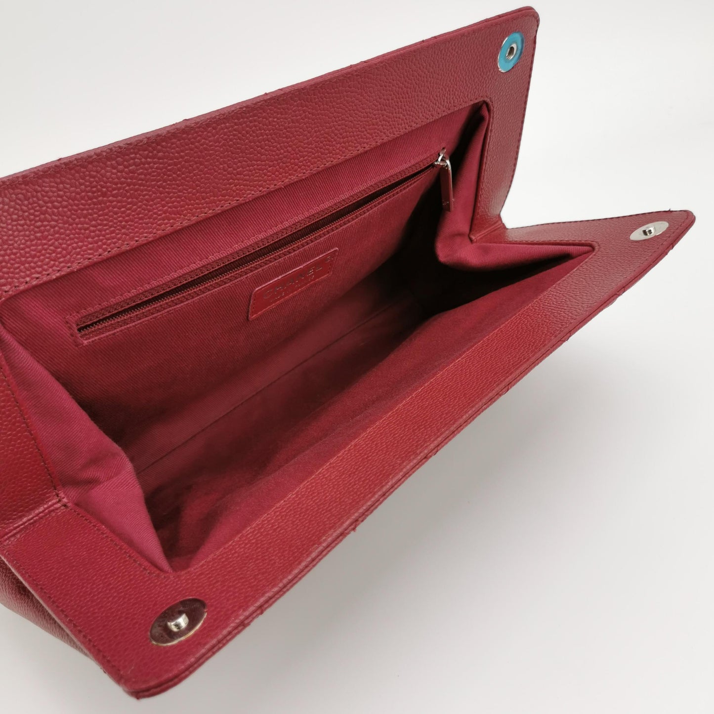 CHANEL QUILTED CAVIAR CC TIMELESS FRAME CLUTCH