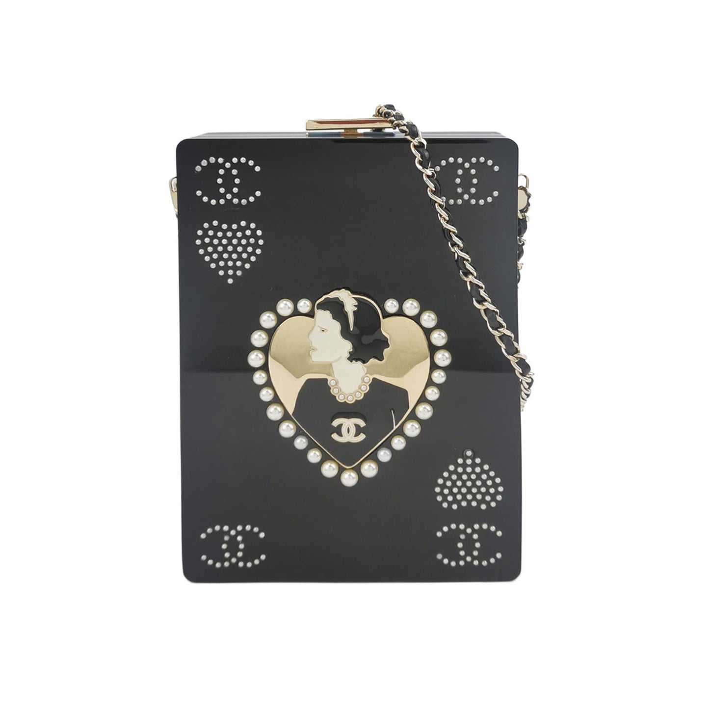 CHANEL PLEXIGLAS PEARL CARD BAG