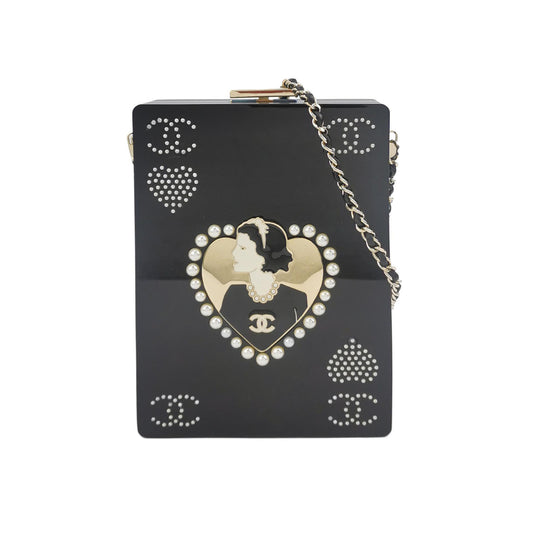 CHANEL PLEXIGLAS PEARL CARD BAG