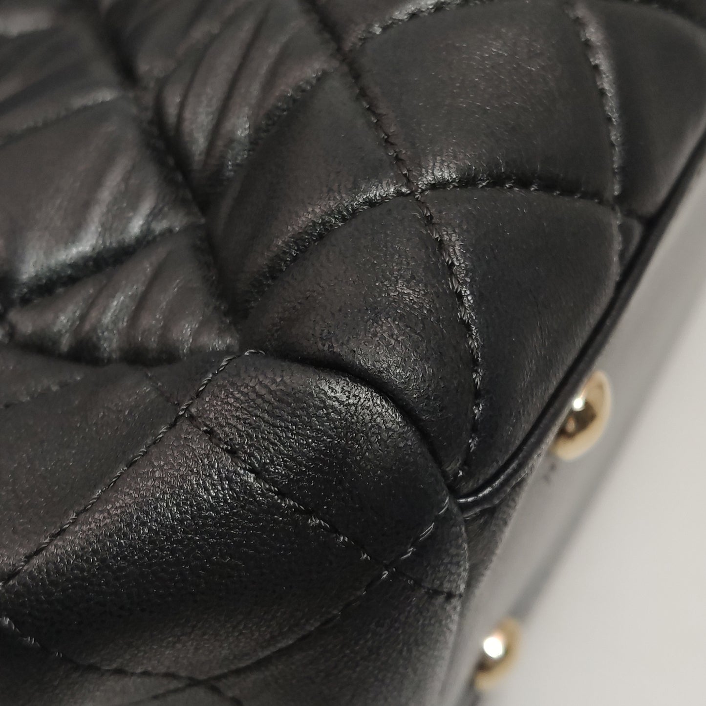 CHANEL LAMBSKIN QUILTED DRAWSTRING BAG