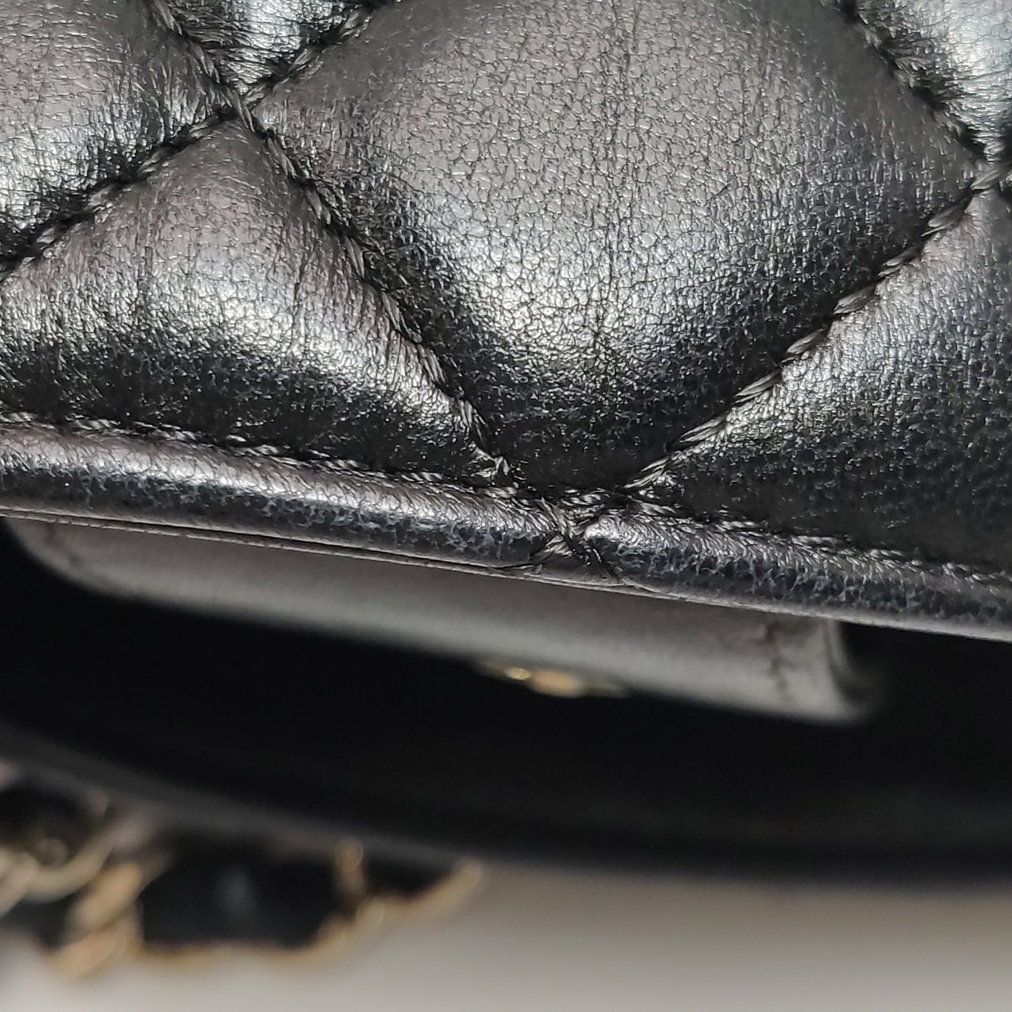 CHANEL LAMBSKIN QUILTED DRAWSTRING BAG