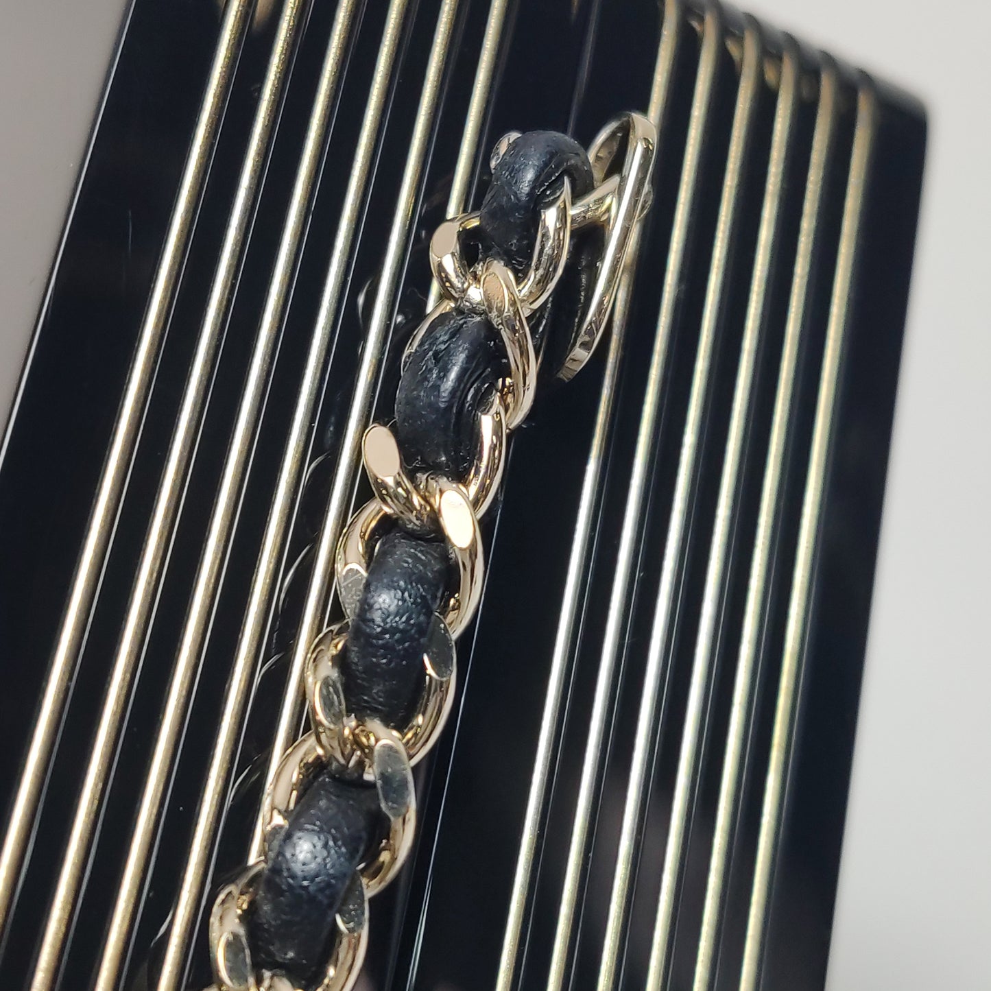 CHANEL PLEXIGLAS PEARL CARD BAG