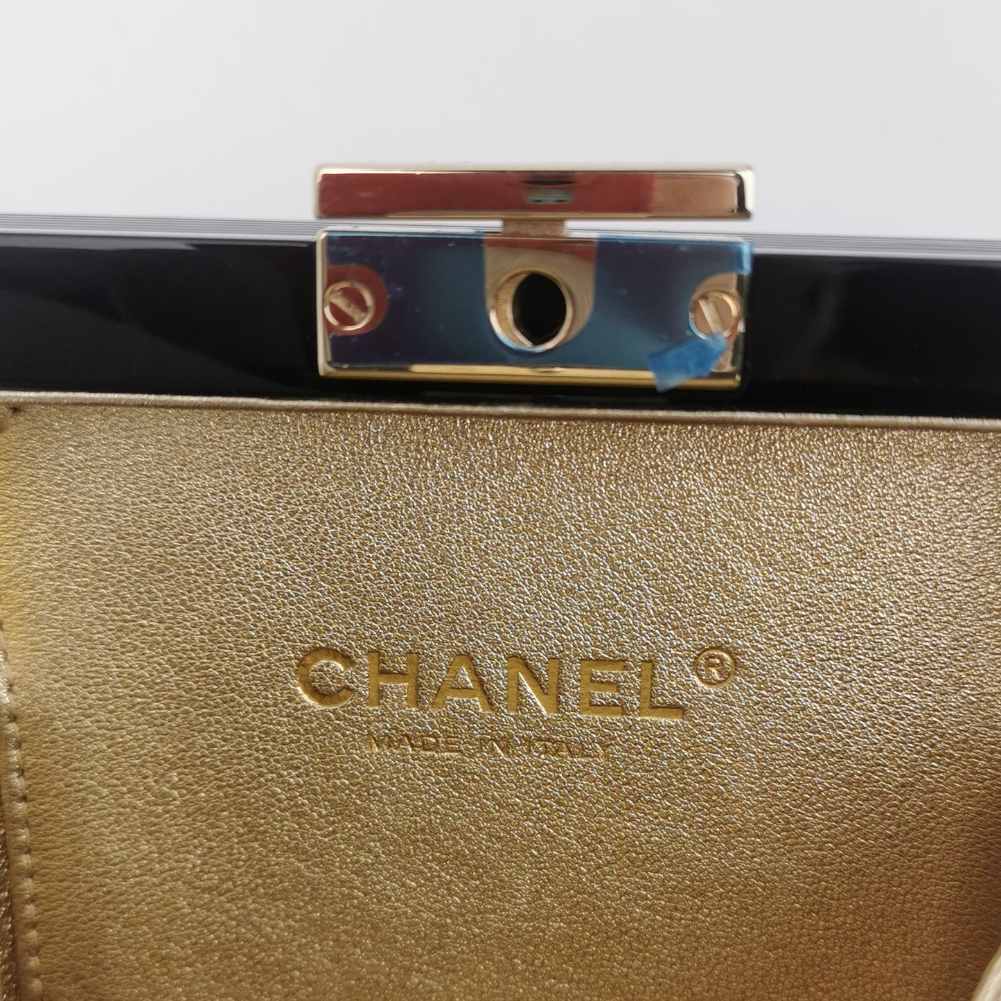 CHANEL PLEXIGLAS PEARL CARD BAG