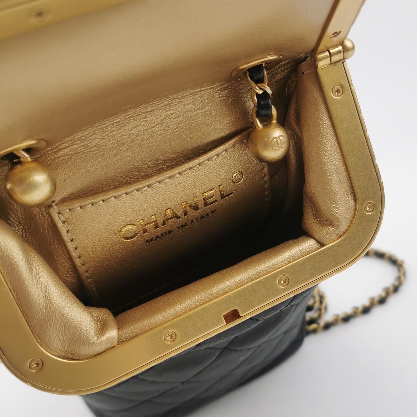 CHANEL KISS LOCK CLASP BAG